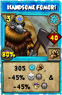 Wizard101 Ice spell card: Handsome Fomori, Spell ID 94