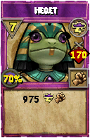 Wizard101 Storm spell card: Heqet, Spell ID 869