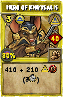 Wizard101 Myth spell card: Hero of Khrysalis, Spell ID 518