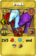 Wizard101 Balance spell card: Hydra, Spell ID 702
