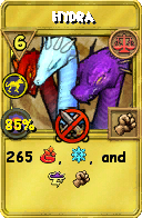 Wizard101 Balance spell card: Hydra, Spell ID 660