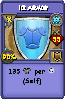 Wizard101 Ice spell card: Ice Armor, Spell ID 440