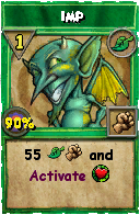 Wizard101 Life spell card: Imp, Spell ID 154