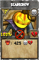 Wizard101 Death spell card: Scarecrow, Spell ID 482