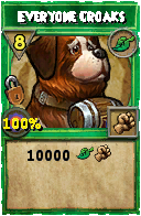 Wizard101 Life spell card: Everyone Croaks, Spell ID 565