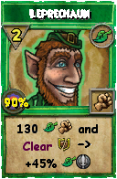 Wizard101 Life spell card: Leprechaun, Spell ID 833