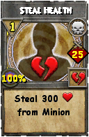 Wizard101 Death spell card: Steal Health, Spell ID 203