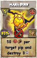 Wizard101 Balance spell card: Mana Burn, Spell ID 571
