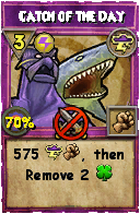 Wizard101 Storm spell card: Catch of the Day, Spell ID 52