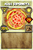 Wizard101 Star spell card: Mass Supernova, Spell ID 226