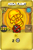 Wizard101 Ice spell card: Mega Taunt, Spell ID 322