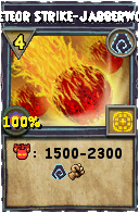 Wizard101 Shadow spell card: Meteor Strike-Jabberwock, Spell ID 428