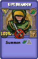 Wizard101 Life spell card: Life Brandon, Spell ID 658