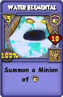 Wizard101 Storm spell card: Water Elemental, Spell ID 994