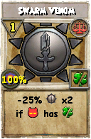 Wizard101 Balance spell card: Swarm Venom, Spell ID 323