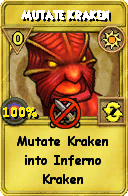 Wizard101 Sun spell card: Mutate Kraken, Spell ID 287