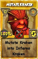 Wizard101 Sun spell card: Mutate Kraken, Spell ID 297