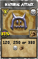 Wizard101 Death spell card: Natural Attack, Spell ID 598