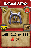 Wizard101 Fire spell card: Natural Attack, Spell ID 559