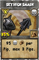 Wizard101 Death spell card: Sky High Smash, Spell ID 530