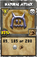 Wizard101 Death spell card: Natural Attack, Spell ID 53