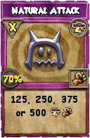 Wizard101 Storm spell card: Natural Attack, Spell ID 106