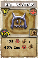 Wizard101 Balance spell card: Natural Attack, Spell ID 622