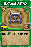 Wizard101 Life spell card: Natural Attack, Spell ID 151