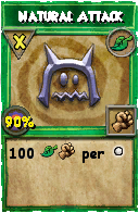 Wizard101 Life spell card: Natural Attack, Spell ID 9