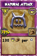 Wizard101 Storm spell card: Natural Attack, Spell ID 389