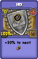 Wizard101 Balance spell card: Hex, Spell ID 152