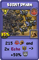 Wizard101 Balance spell card: Locust Swarm, Spell ID 430