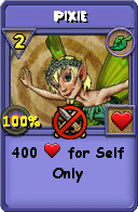 Wizard101 Life spell card: Pixie, Spell ID 283