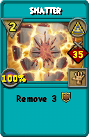 Wizard101 Myth spell card: Shatter, Spell ID 489