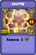 Wizard101 Myth spell card: Shatter, Spell ID 489
