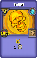 Wizard101 Ice spell card: Taunt, Spell ID 253