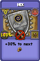 Wizard101 Balance spell card: Hex, Spell ID 968
