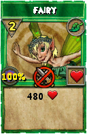 Wizard101 Life spell card: Fairy, Spell ID 434