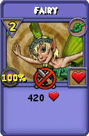 Wizard101 Life spell card: Fairy, Spell ID 619