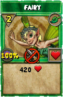 Wizard101 Life spell card: Fairy, Spell ID 619