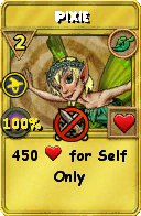 Wizard101 Life spell card: Pixie, Spell ID 690