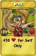Wizard101 Life spell card: Pixie, Spell ID 613