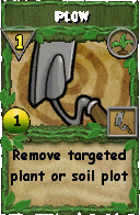 Wizard101 Gardening spell card: Plow, Spell ID 71