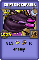 Wizard101 Moon spell card: Shift Krokopatra, Spell ID 719