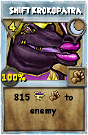 Wizard101 Moon spell card: Shift Krokopatra, Spell ID 719