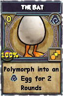 Wizard101 Shadow spell card: The Bat, Spell ID 404