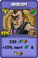 Wizard101 Life spell card: Rocklops, Spell ID 271