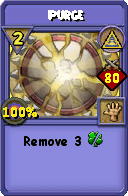 Wizard101 Myth spell card: Purge, Spell ID 609