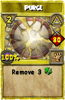Wizard101 Myth spell card: Purge, Spell ID 609