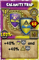 Wizard101 Myth spell card: Calamity Trap, Spell ID 621